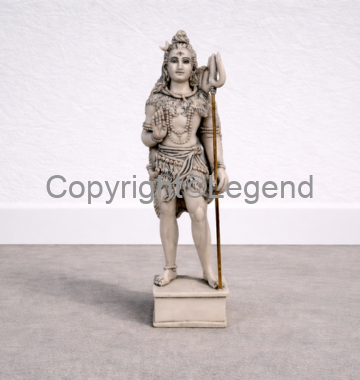 DSC_2075 Lord Shiva Standing Grey Finish - Image 1